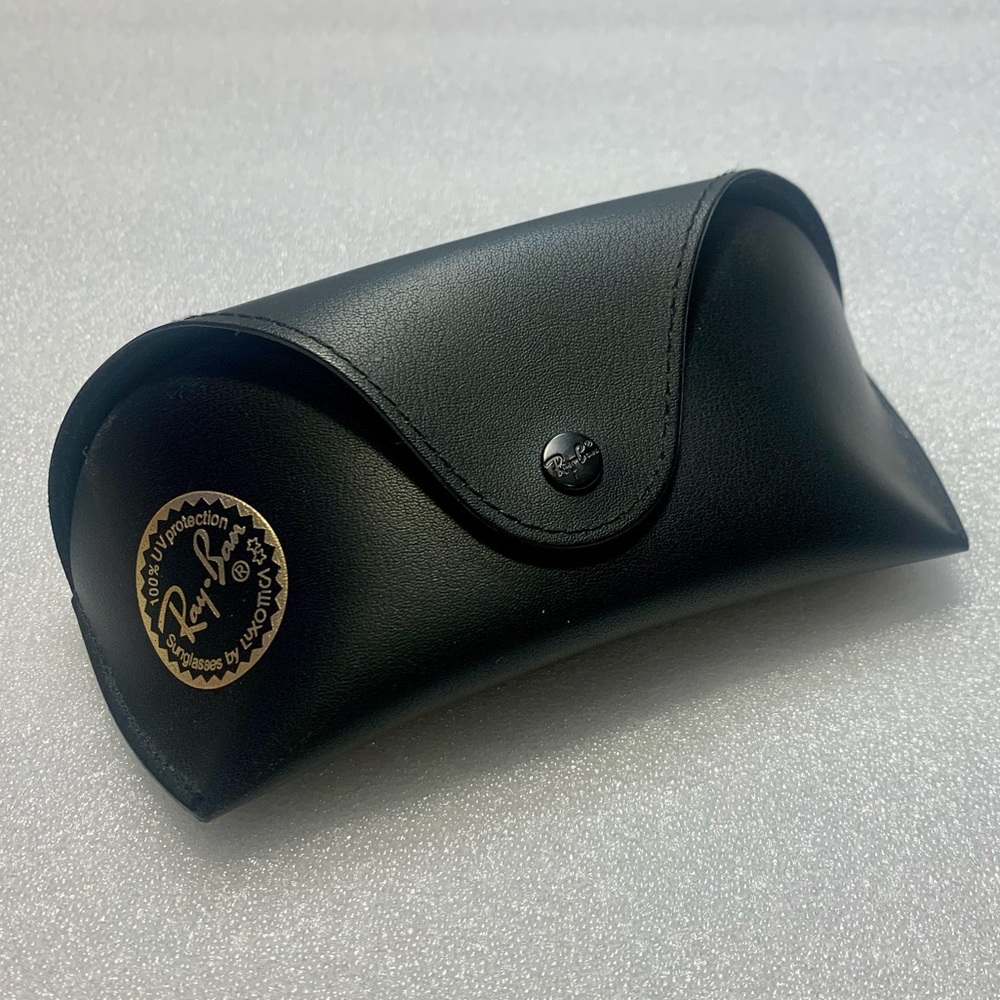 Ray Ban Black Sunglasses Case with Gold Ray Ban Stamp Seal, Snap Front Closure!